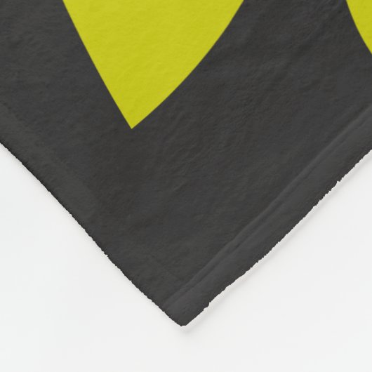 Chartreuse und dunkelgraue Blumenexplosion Fleecedecke (Ecke)