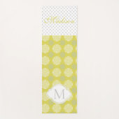 Chartreuse und Gray Trendy Monogram Yoga Mat Yogamatte (Vorderseite)