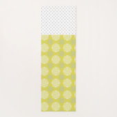 Chartreuse und Gray Trendy Monogram Yoga Mat Yogamatte (Rückseite)
