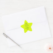 Chartreuse und Grüne Ruhe bewahren und weiter trag Stern-Aufkleber (Umschlag)