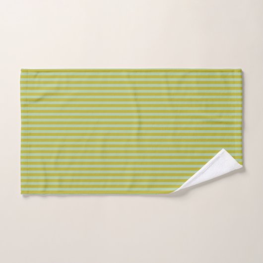 Chartreuse und Pistachio Green Stripes Badhandtuch Set (Handtuch)