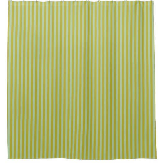 Chartreuse und Pistachio Green Stripes Duschvorhang (Vorderseite)