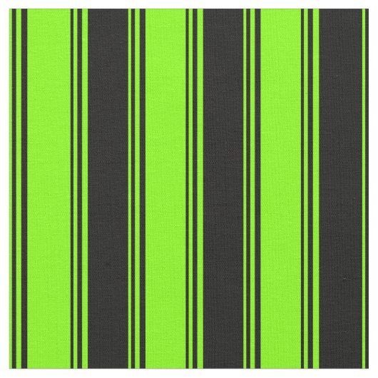 Chartreuse und Schwarzes Muster Stoff (Nahaufnahme)