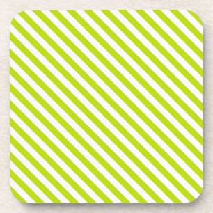 Chartreuse und weiße Streifen Untersetzer