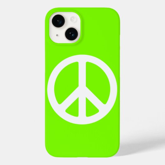 Chartreuse und White Peace Case-Mate iPhone Hülle (Rückseite)