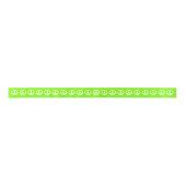 Chartreuse und White Peace Symbol Satinband (Vorderseite)