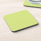Chartreuse und White Stripes Untersetzer (Linke Seite)