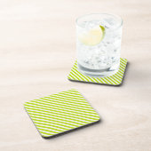 Chartreuse und White Stripes Untersetzer (Rechte Seite)