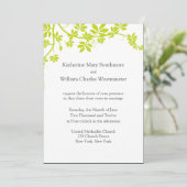 Chartreuse und White Wedding Einladungen (Stehend Vorderseite)