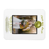 Chartreuse Wax Siegel Foto Wedding Save the Date Magnet (Horizontal)