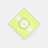 Chartreuse, weiß gestreifte Trauung Serviette (Ecke)