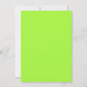 Chartreuse Weiße Rose Hochzeit Einladung (Rückseite)