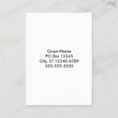 Chartreuse Yellow Gingham Blank Visitenkarte (Rückseite)