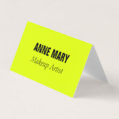 Chartreuse Yellow Neon Farbenfroh Bright Stilvoll Visitenkarten (Vorderseite)