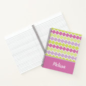 Chartreuse Yellow Pink Personalisiert Notizblock (Innenseite)