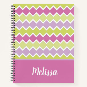 Chartreuse Yellow Pink Personalisiert Notizblock
