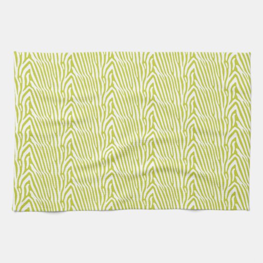 CHARTREUSE ZEBRA STRIPE GESCHIRRTUCH (Horizontal)