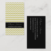 Chartreuse Zickzack Entwurfs-Geschäfts-Karten Visitenkarte (Vorne/Hinten)