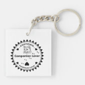 Chartreux Cat Portrait Schlüsselanhänger (Rückseite)