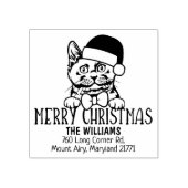 Chartreux Cat Rücksendeadresse Weihnachten Gummistempel (Prägung)