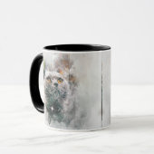 Chartreux Katze und Schnee Tasse (Vorderseite Links)
