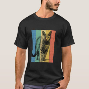 Chartreux-Katzenporträt im Vintage-Stil Mama Papa T-Shirt
