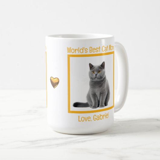 Chartreux-Mama für die beste Katze der Welt Kaffeetasse (VorderseiteRechts)