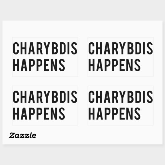 Charybdis passiert rechteckiger aufkleber (Blatt)