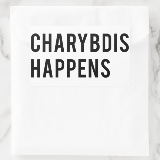 Charybdis passiert rechteckiger aufkleber (Tasche)