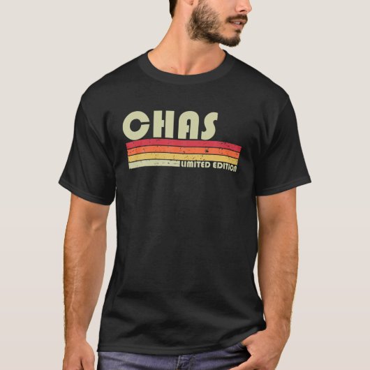 CHAS Geschenkname Personalisiert Funny Retro Vinta T-Shirt (Vorderseite)