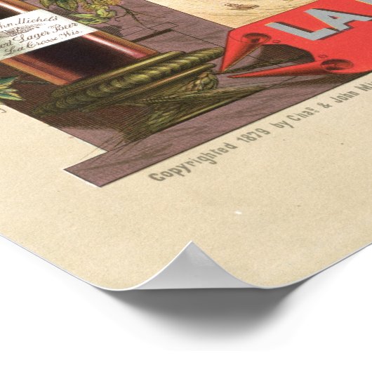 Chas. & John Michel's Export Lager Beer Poster (Ecke)