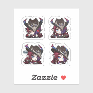 Chasca Genshin Impact 4er Stickerbogen Aufkleber
