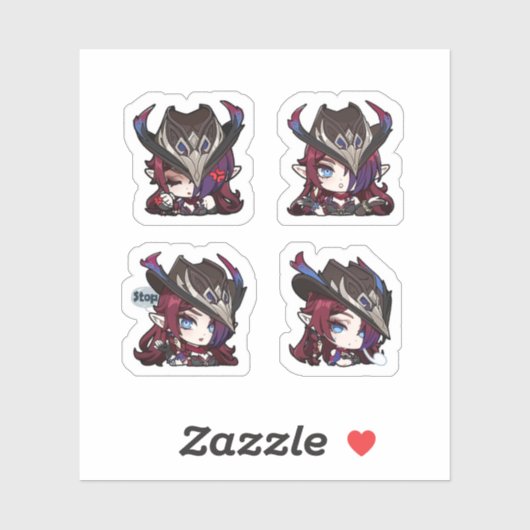 Chasca Genshin Impact 4er Stickerbogen Aufkleber (Blatt)