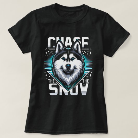 Chase die Snow Husky Funny Graphic T-Shirts (Design vorne)