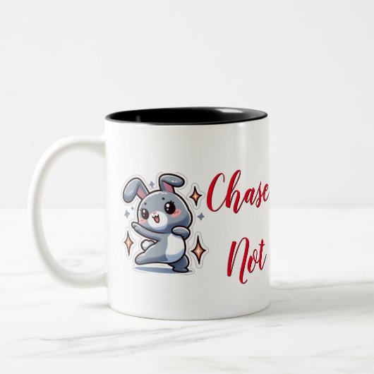 Chase Dreams Not Carrots Zweifarbige Tasse (Links)