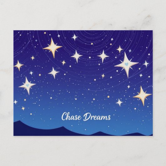 Chase Dreams Star Postkarte (Vorderseite)