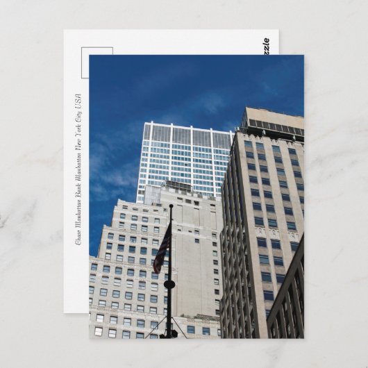 Chase Manhattan Bank New York City Postkarte (Vorne/Hinten)