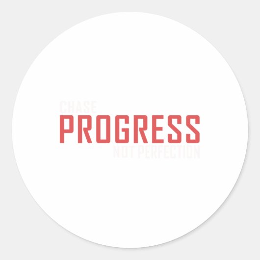 Chase Progress Not Perfect Aufkleber (Vorderseite)