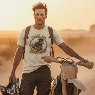Chase The Adventure   Retro Dual-Sport Motorrad T-Shirt