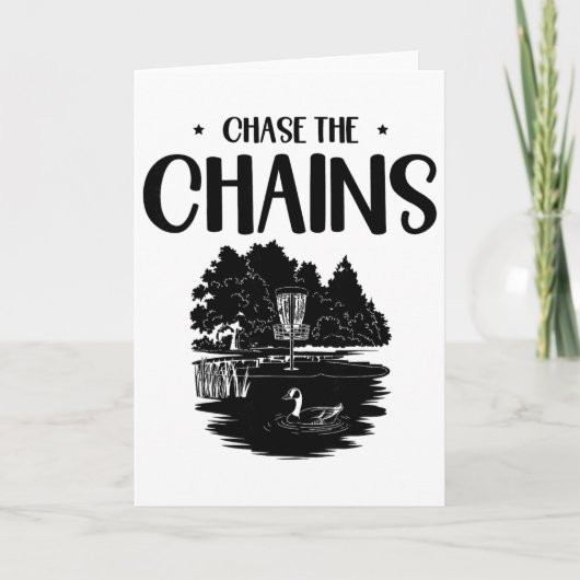 Chase The Chains Disc Golf Frisbee Kunst Karte (Vorderseite)