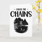 Chase The Chains Disc Golf Frisbee Kunst Karte (Gelbe Blume)