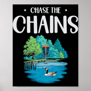 Chase The Chains Disc Golf Szenische Natur  Poster