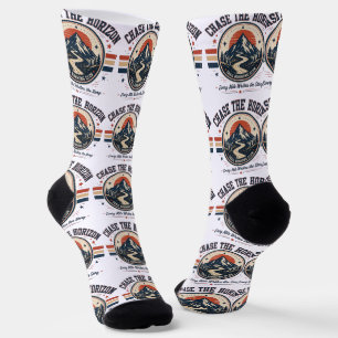 Chase The Horizon Trail Running Club Vintage T-Shi Socken