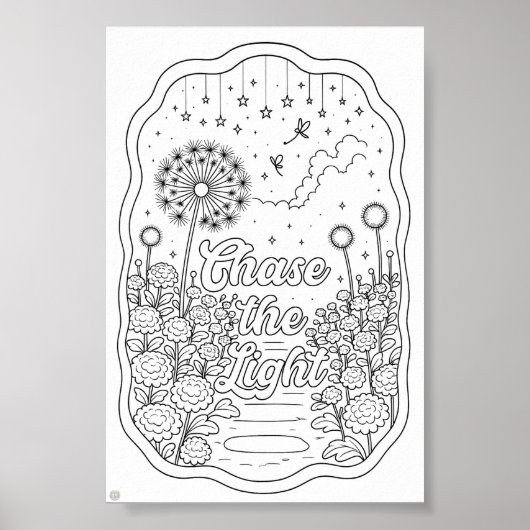 Chase the Light Title Coloring Page Poster (Vorne)
