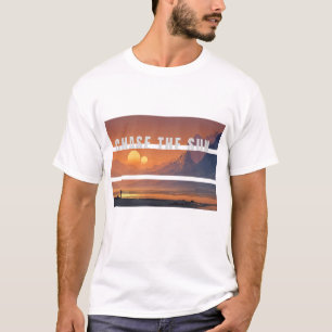 Chase The Sun Vintage Sonnenuntergang Grafik T-Shi T-Shirt