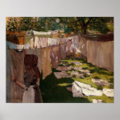 Chase - Wash Day, Backyard, Brooklyn 1886 Poster (Vorne)