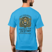 Chase Your Dreams Lion Crest Courage Destiny  T-Shirt (Rückseite)
