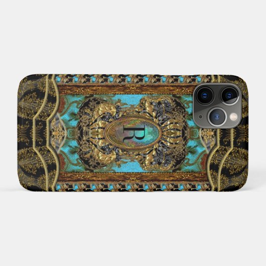 Chasecoece Monogram Hübsch Girly Viktorianisch Case-Mate iPhone Hülle (Rückseite (Horizontal))