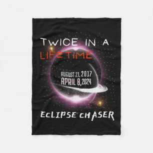 Chaser Solar Eclipse 2024 Funny zweimal im Leben Fleecedecke