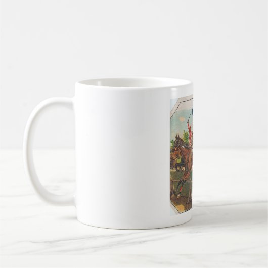 Chasers Vintages Pferderennen Kaffeetasse (Links)
